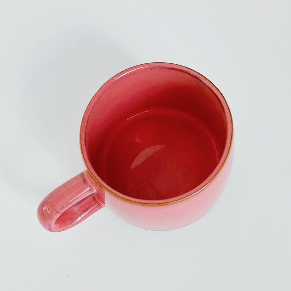 Pink Stoneware Mug with Natural Speckled Base | Rustic Ceramic Coffee Cup - Picture 6 of 7